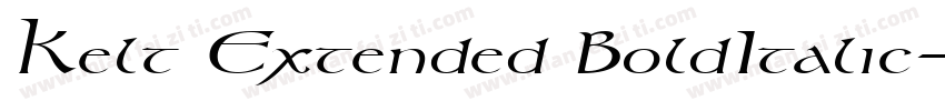 Kelt Extended BoldItalic字体转换